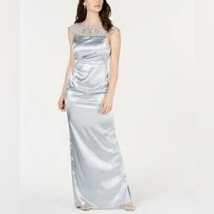 Adrianna Papell Formal silver gown size 10